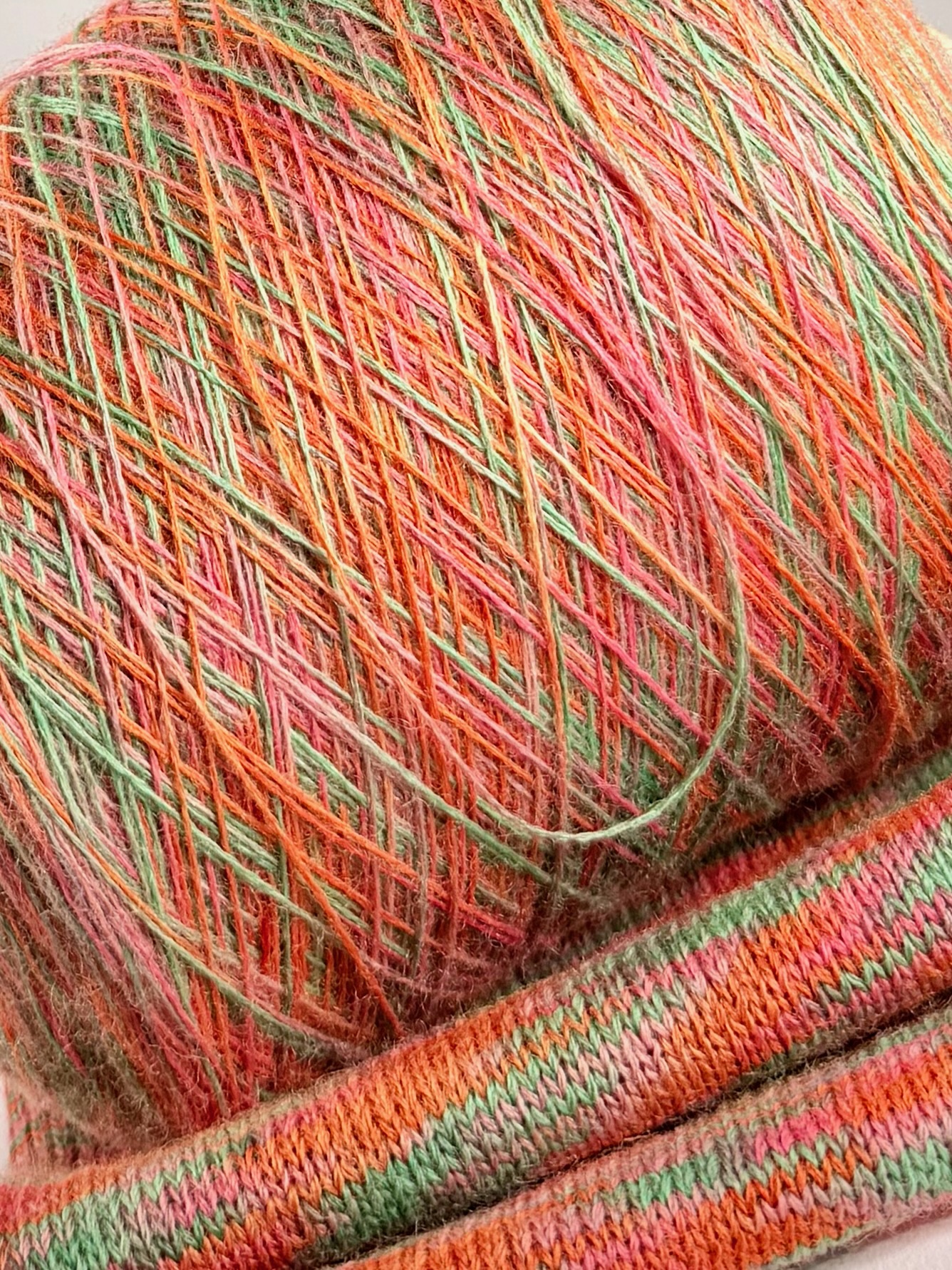 Lana Shetland 100% – filato strutturato a degradé artigianale 03